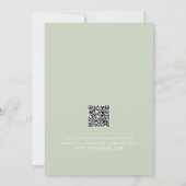 Baby in Bloom Wildflower QR Sage Green Baby shower Kaart (Achterkant)