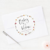 Baby in Bloom Wildflower Ronde Sticker (Envelop)