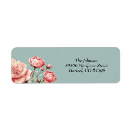 Baby in Bloom WildFlower Roze Baby shower Etiket