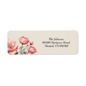 Baby in Bloom WildFlower Roze Baby shower Etiket (Voorkant)