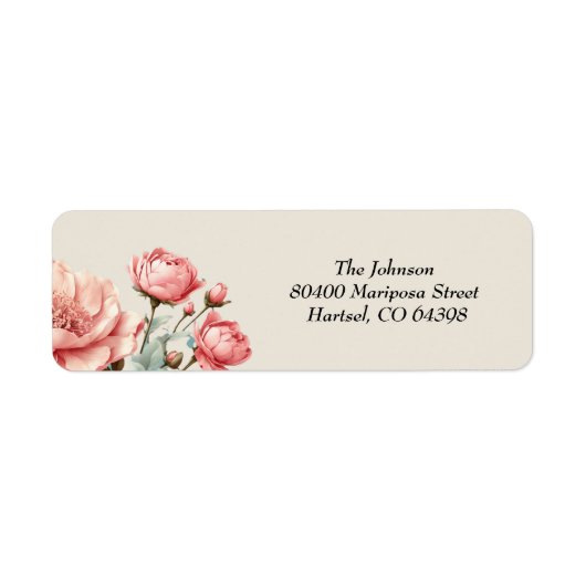 Baby in Bloom WildFlower Roze Baby shower Etiket (Voorkant)