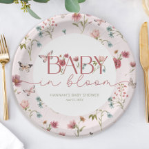 Baby in Bloom Wildflower Roze Baby shower