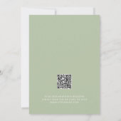 Baby in Bloom Wildflower Sage Green Baby shower Kaart (Achterkant)