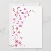 Baby in Bloom Wildflower Script Baby Meisje Douche Kaart (Achterkant)