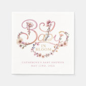 Baby in Bloom Wildflower servetten – Dusty Pink Wa (Voorkant)