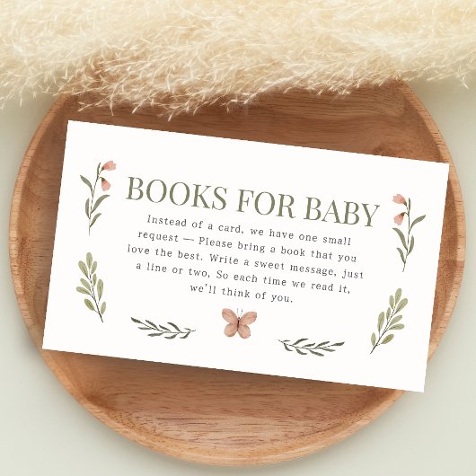Baby in Bloom Wildflower Shower Books for Baby Informatiekaartje