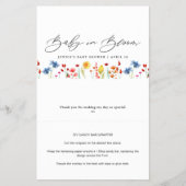 Baby in Bloom Wildflower Snoep Bar Wrapper Flyer (Voorkant)