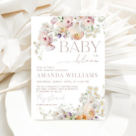 Baby in Bloom Wildflower Spring Baby shower Kaart