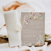 Baby in Bloom Wildflower Spring Baby shower Kaart