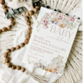 Baby in Bloom Wildflower Spring Baby shower Kaart