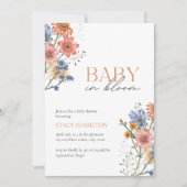 Baby in bloom Wildflower Spring Baby shower Kaart (Voorkant)