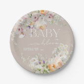 Baby in Bloom Wildflower Spring Baby shower Papieren Bordje (Voorkant)