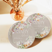 Baby in Bloom Wildflower Spring Baby shower Papieren Bordje
