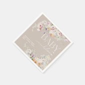 Baby in Bloom Wildflower Spring Baby shower Servet (Hoek)