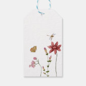 Baby In bloom Wildflower Stof roze Cadeaulabel (Achterkant)