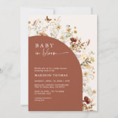 Baby in Bloom Wildflower Terracotta Arch Shower in Kaart (Voorkant)