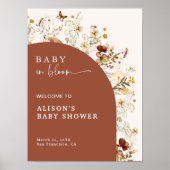 Baby In Bloom Wildflower Terracotta Welkom bij de  Poster (Voorkant)