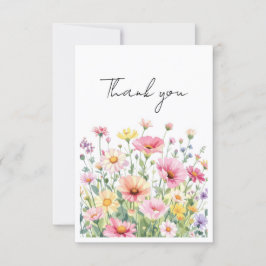 Baby in Bloom Wildflower Thank you Cards Bedankkaart