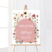 Baby in Bloom Wildflower Welkom Poster