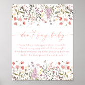 Baby In Bloom Wildflower zeg niet Baby spel Poster (Voorkant)