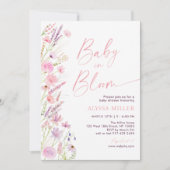 Baby in Bloom Wildflowers Baby shower Kaart (Voorkant)