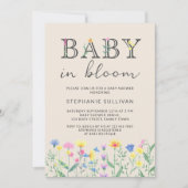 Baby in Bloom Wildflowers Baby shower Kaart (Voorkant)