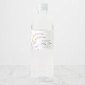 Baby in Bloom Wildflowers Baby shower Waterfles Etiket (Voorkant)