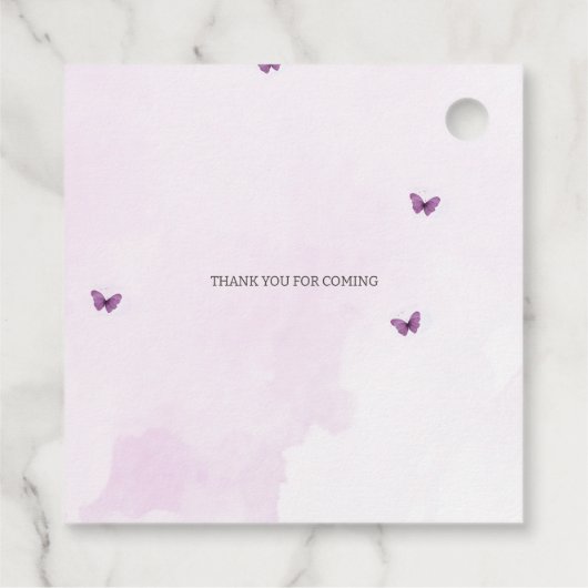 Baby in Bloom Wildflowers Bow Girl Baby shower Bedankjes Labels (Achterkant)