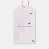 Baby in Bloom Wildflowers Bow Girl Baby shower Cadeaulabel (Achterkant)