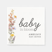 Baby in Bloom Wildflowers Elegant Baby shower Servet (Voorkant)