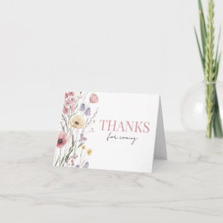 Baby in Bloom Wildflowers Thank You Card Bedankkaart