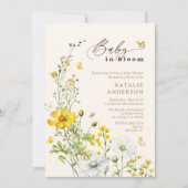Baby in Bloom Wildflowers Vlinders Baby shower Kaart (Voorkant)