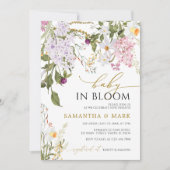 Baby in Bloom Wilflower Shower Invitation Kaart (Voorkant)