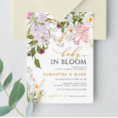 Baby in Bloom Wilflower Shower Invitation Kaart