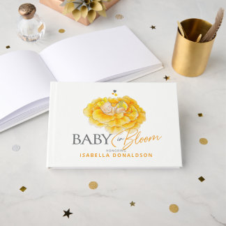 Baby in Bloom willekeurige aquarel baby shower gee Gastenboek
