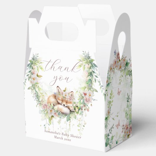 Baby in Bloom Woodland Bloemen Baby Meisje Douche Bedankdoosjes (Geopend)