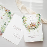 Baby in Bloom Woodland Bloemen Baby Meisje Douche Bedankkaart<br><div class="desc">Baby in Bloom Woodland Floral Baby Meisje Douche Uitnodiging</div>
