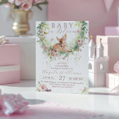 Baby in Bloom Woodland Bloemen Baby Meisje Douche Kaart