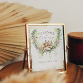 Baby in Bloom Woodland Bloemen Baby Meisje Douche Poster