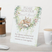 Baby in Bloom Woodland Bloemen Baby Meisje Douche Reclamebord Met Voetstuk (Insitu)