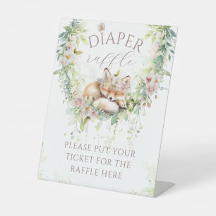 Baby in Bloom Woodland Bloemen Baby Meisje Douche Reclamebord Met Voetstuk
