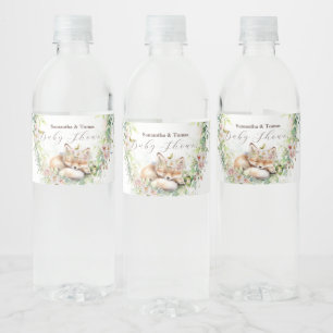 Baby in Bloom Woodland Bloemen Baby Meisje Douche Waterfles Etiket