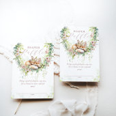 Baby in Bloom Woodland Floral Baby shower Luier Informatiekaartje