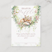 Baby in Bloom Woodland Floral Baby shower Luier Informatiekaartje (Voorkant)