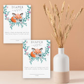 Baby in Bloom Woodland Fox Luierloterij Informatiekaartje