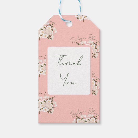 Baby in Bloom Wrapping Paper voor Baby shower Cadeaulabel (Voorkant)