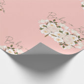 Baby in Bloom Wrapping Paper voor Baby shower Cadeaupapier (Hoek)