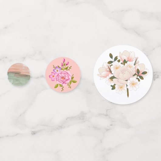 Baby in Bloom Wrapping Paper voor Baby shower Confetti (Voorkanten)