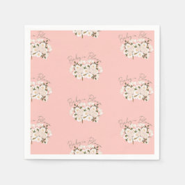 Baby in Bloom Wrapping Paper voor Baby shower Servet