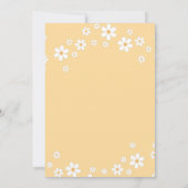 Baby in Bloom yellow Daisy Baby shower Invitation Kaart (Achterkant)